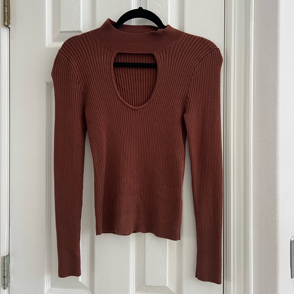 Abercrombie & Fitch Ribbed Cutout Sweater – Size Small